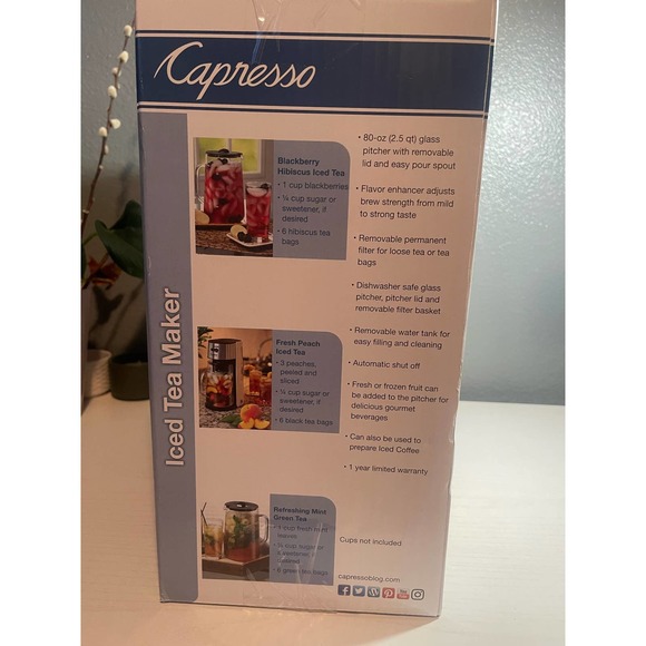 Capresso 80 oz. Ice Tea Maker with Glass Pitcher - Stainless - Picture 2 of 4